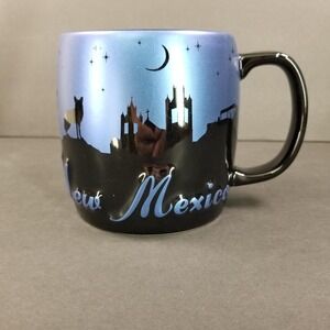 Americaware New Mexico Souvenir Mug Blue Metallic Night Sky Balloon Route 66 '14